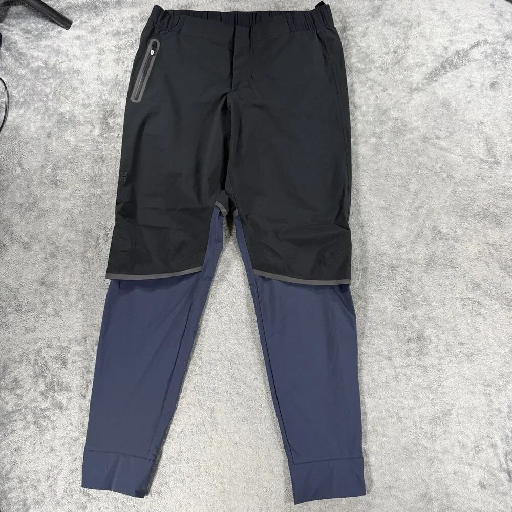 On Running Waterproof Ultra Pants Large Navy Black Trail Rain Outdoors